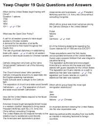 Yawp Chapter 19 Quiz: American Imperialism Questions and Answers