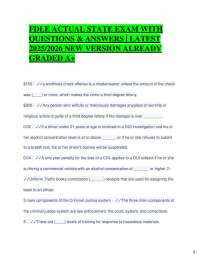 FDLE State Exam Q&A: Latest 2025/2026 Version