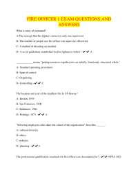 Fire Officer 1 Exam: Comprehensive Q&A Study Guide