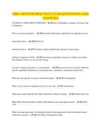 Fire Officer Practice Exam: Questions and Answers for Tactical Readiness