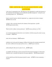 Fire Officer 3B Exam Q&A: Key Concepts and Regulations