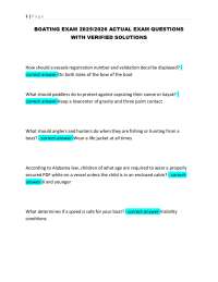 Boating Exam Questions and Verified Solutions 2025/2026
