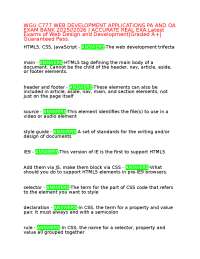 Web Development Exam Bank: HTML, CSS, JavaScript