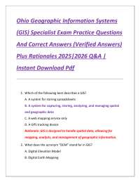Ohio GIS Specialist Exam Practice Questions and Answers 2025-2026