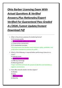 Ohio Barber Licensing Exam: Q&A for Guaranteed Pass