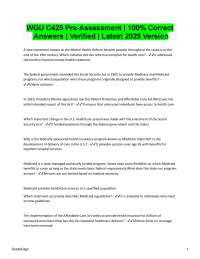 Healthcare Pre-Assessment: Questions and Verified Answers (2025)