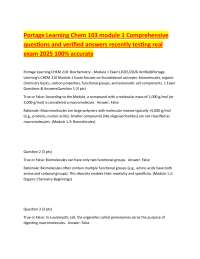Biochemistry Module 1 Exam Questions and Answers