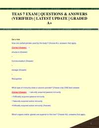 TEAS 7 Exam Questions and Answers: Latest Verified Update