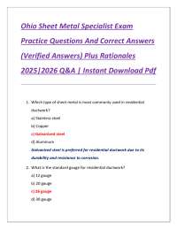 Ohio Sheet Metal Specialist Exam Practice Questions 2025-2026