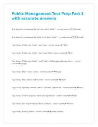 Publix Management Test Prep: Questions and Answers