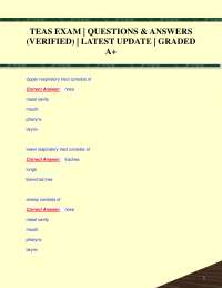 TEAS Exam Questions and Answers: Comprehensive Study Guide