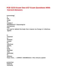 Immunology Exam Questions and Answers