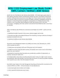 Employment Law Study Guide: Key Acts and Regulations