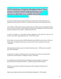 Insurance Exam Questions and Answers: Virginia Weighted Real Time Exam 2025