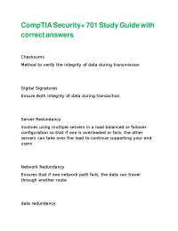 CompTIA Security+ 701 Study Guide: Key Concepts and Definitions
