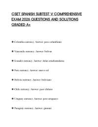 CSET SPANISH SUBTEST V COMPREHENSIVE EXAM 2026 QUESTIONS AND SOLUTIONS GRADED A+