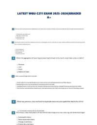 LATEST WGU C211 EXAM 2025-2026|GRADED A+