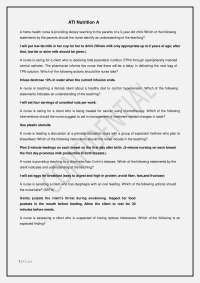 Nutrition Practice Questions and Answers for Nursing Students