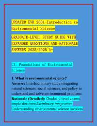 Environmental Science Graduate Study Guide: Questions and Answers