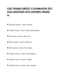 CSET SPANISH SUBTEST V EXAMINATION TEST 2026 QUESTIONS WITH ANSWERS GRADED A+