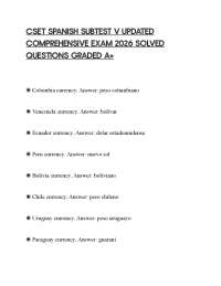 CSET SPANISH SUBTEST V UPDATED COMPREHENSIVE EXAM 2026 SOLVED QUESTIONS GRADED A+