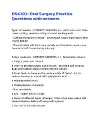 Oral Surgery Practice: Questions and Answers