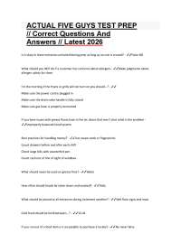 Five Guys Test Prep: Questions and Answers for Employee Training