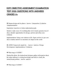 D291 OBJECTIVE ASSESSMENT EXAMINATION TEST 2026 QUESTIONS WITH ANSWERS GRADED A+