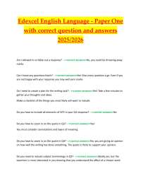 Edexcel GCSE English Language Paper 1 Guide: Timings, Marks & Model Answers 2025/2026