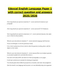 Edexcel English Language Paper 1: Question and Answer Guide