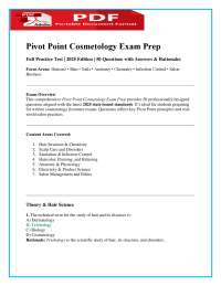Pivot Point Cosmetology Exam Prep – 2025 Edition Full Practice Test | 50 Questions with A