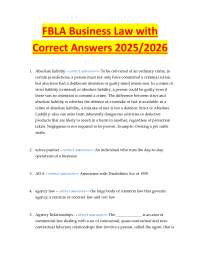 FBLA Business Law Exam Prep: Key Concepts and Answers for 2025/2026