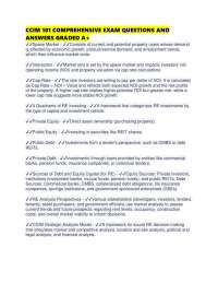 CCIM 101 COMPREHENSIVE EXAM QUESTIONS AND ANSWERS GRADED A+