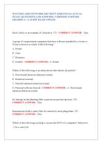 WatchGuard Network Security Essentials Exam Questions and Answers