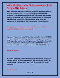 WGU D368 Enterprise Risk Management | Full Review 2026 Edition.