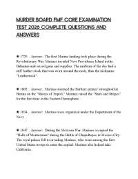 MURDER BOARD FMF CORE EXAMINATION TEST 2026 COMPLETE QUESTIONS AND ANSWERS