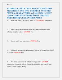 Florida Safety Officer Exam: Questions and Answers 2025-2026