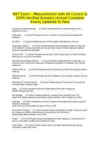 RBT Exam Questions and Verified Answers: Complete Study Guide