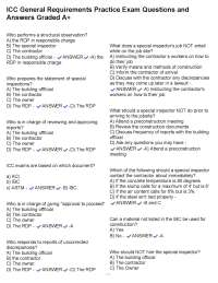 ICC General Requirements Practice Exam: Questions and Answers