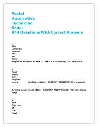 Automotive Technician Exam Questions and Answers