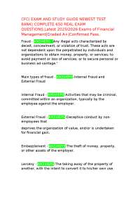 CFCI EXAM AND STUDY GUIDE NEWEST TEST BANK| COMPLETE 650 REAL EXAM QUESTIONS,Latest 2025/2