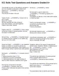 ICC Soils Test: Comprehensive Q&A for Civil Engineering Students