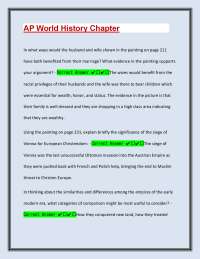 AP World History Chapter Questions and Answers