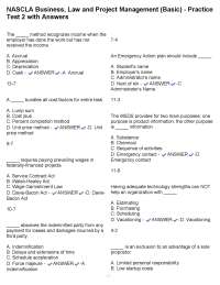 NASCLA Business, Law, and Project Management Practice Test with Answers