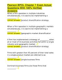 Business Policy and Strategy: Exam Questions and Answers