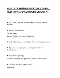 NCAC II COMPREHENSIVE EXAM 2026 FULL QUESTIONS AND SOLUTIONS GRADED A+