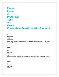 Practice Test: Forms Completion Questions and Answers