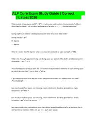 ALF Core Exam Study Guide: Questions and Answers for 2026
