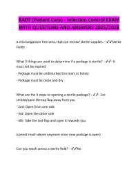 Infection Control Exam: Questions and Answers for Healthcare Professionals