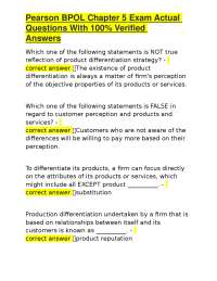 Product Differentiation Strategies: Exam Questions and Answers